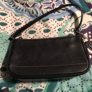 Coach black leather purse